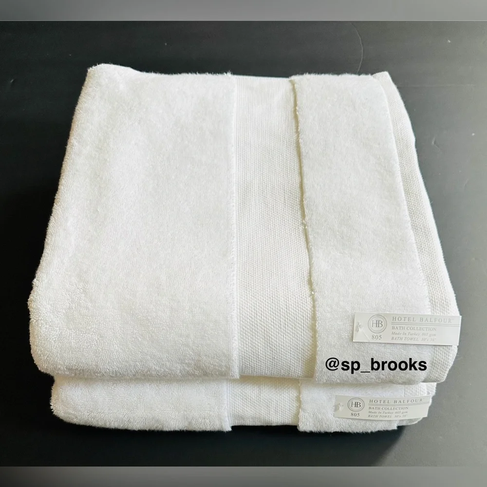 🎁Hotel Balfour Bath Towel Set - White - 750 & 805 gsm - 9 PCS - Made in Turkey